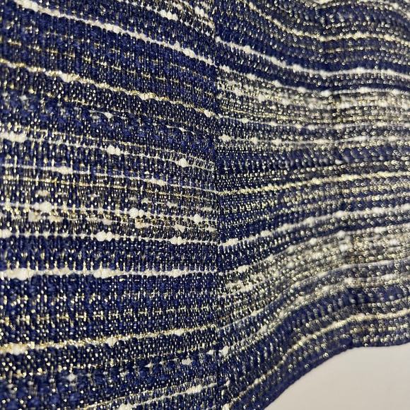 Lilly Pulitzer Ruthy Tweed Mini Dress Size 2 Boucle Cocktail Navy Gold Metalic - Picture 6 of 6